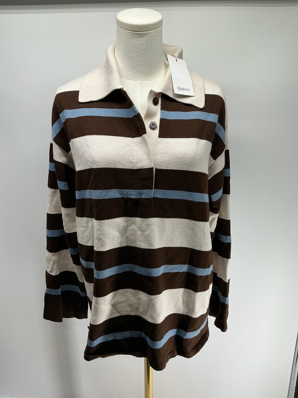 Cotton Cashmere Rugby Polo Sweater